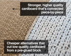 3-Sided Vertical Scratch Play & Perch Cat Scratching Post, 18" X 10.5" X 15.9", Multiple Angle Cat Scratching Pad; 6 Usable Sides, 100% Recyclable Cardboard Lounge