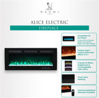 Electric Fire Place Heater for the Wall Mount, Living Room Black 30 Inches/12 Flame Colors