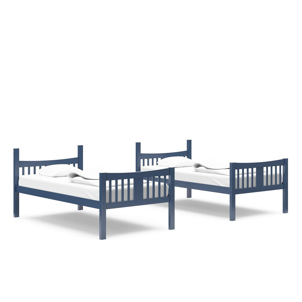 Caribou Bunk Bed Twin over Twin Bunk Bed (Navy) - GREENGUARD Gold Certified, Twin Bunk Beds for Kids, Converts to 2 Individual Twin Beds, Bunk Beds for Kids