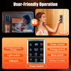 Infrared Home Sauna Room for 2 Persons Sauna Spa Room Hemlock Wood Infrared Sauna Cabin Dry Sauna with Full Spectrum Radiator, LED Light, Bluetooth, MP3, USB (2 Person Sauna Room)