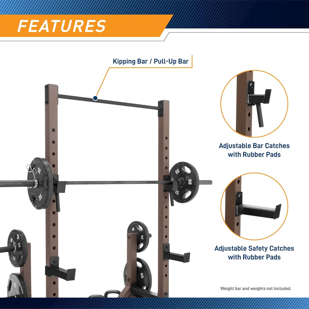 Industrial Inspired Heavy Duty Home Gym System for Bodybuilding and Strength Training Available for Full Cage, Squat Rack and Power Tower
