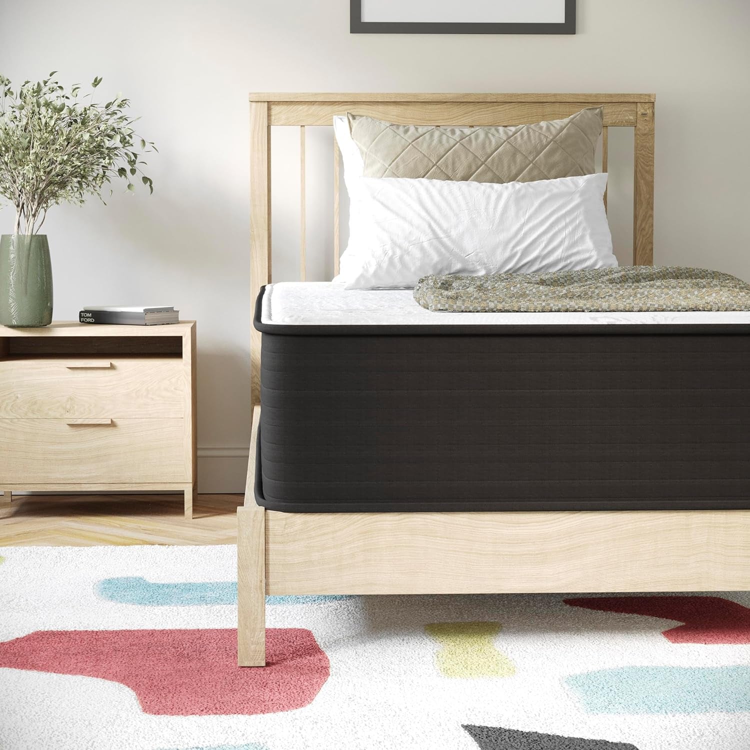 Dream 12 Inch Hybrid Mattress, Twin Size High Density Foam and Innerspring Mattress in a Box, Certipur-Us Certified Foam