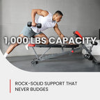 Multi-Functional FID Weight Bench for Full All-In-One Body Workout – Hyper Back Extension, Roman Chair, Adjustable Ab Sit up Bench, Incline Decline Bench, Flat Bench