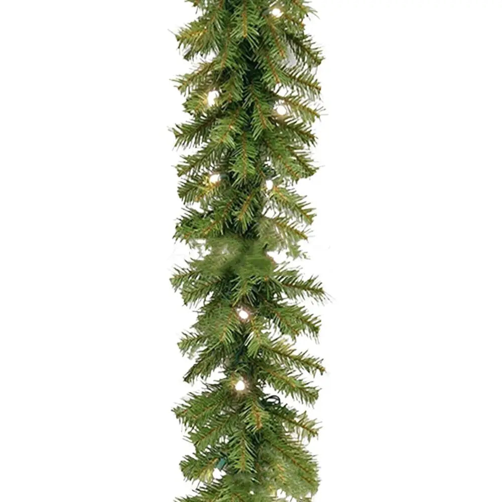 30 LED Lights Christmas Garland 180Cm/6 Feet Green Artificial Pine Tree Decor Pine Cone Berry Ornament