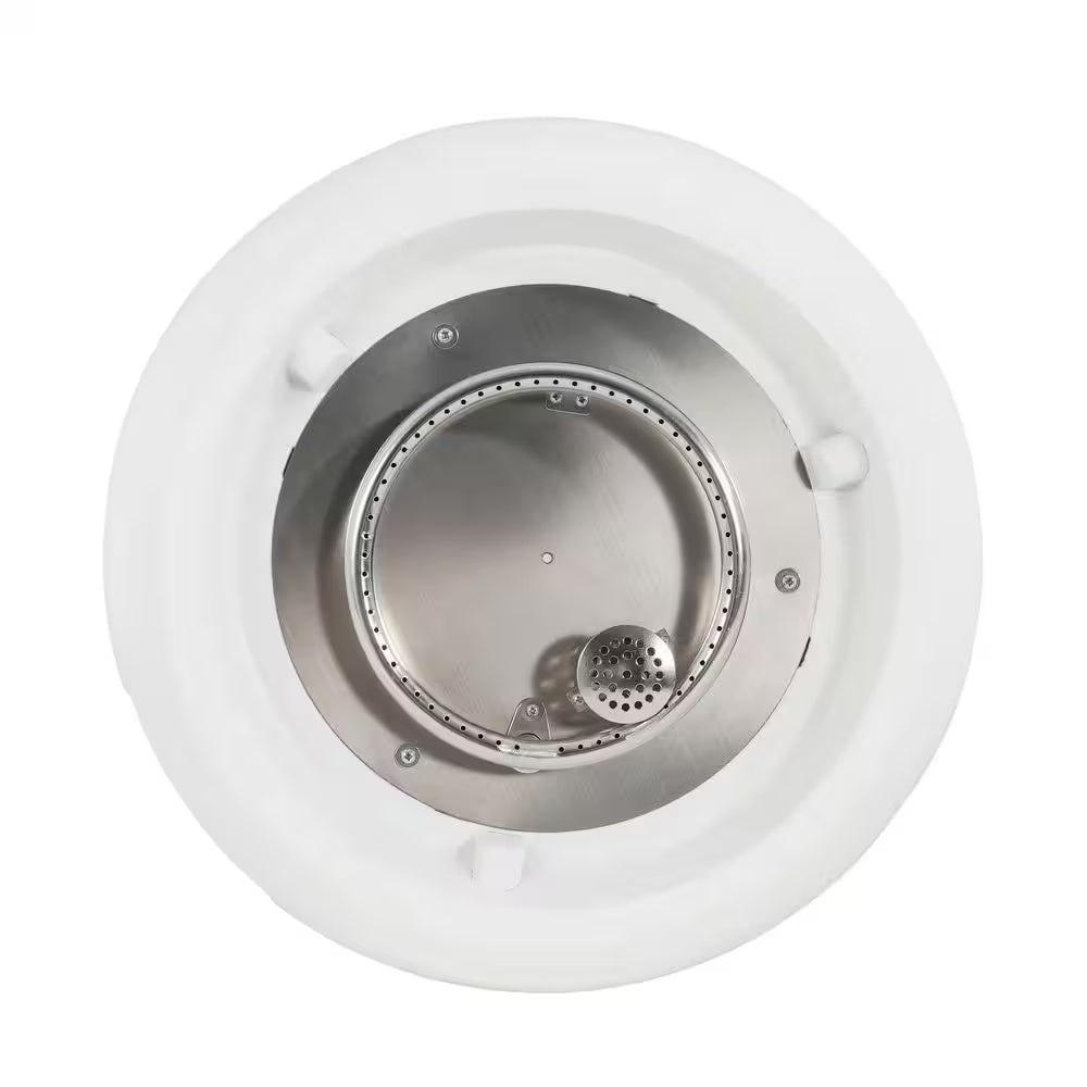 Bodhi 22 In. 40000 BTU Patio Mgo Lightweight Concrete Propane round Outdoor Fire Pit White