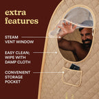 Portable Sauna – Collapsible Personal Steam Sauna for Stress Relief & Muscle Relaxation, Fast 1-Min Setup, Heats to 115°F, up to 60 Min Session, Compact Foldable Design