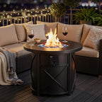 50000 BTU Propane Fire Pit for Outdoor, 30 in Fire Pit Table Outdoor, round Firepits for outside Backyard, Patio