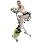 Silent Cycling Foldable Indoor Aerobic Fitness Sports Equipment - Magnetically Controlled Home Use Fat-Burning Exercise Bike
