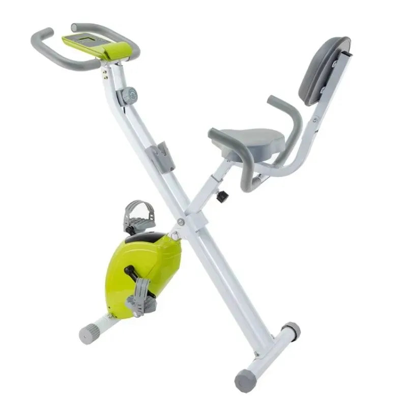 Silent Cycling Foldable Indoor Aerobic Fitness Sports Equipment - Magnetically Controlled Home Use Fat-Burning Exercise Bike