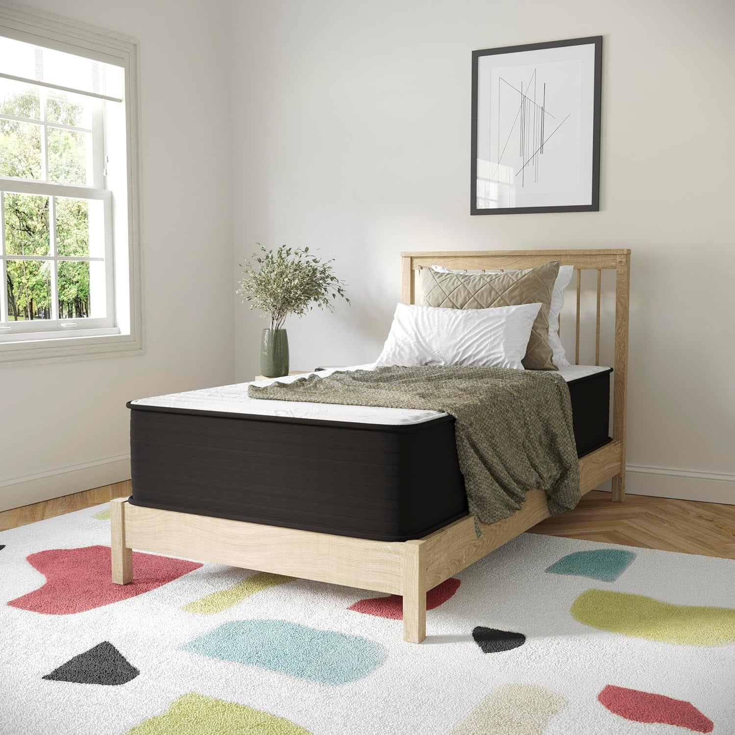 Dream 12 Inch Hybrid Mattress, Twin Size High Density Foam and Innerspring Mattress in a Box, Certipur-Us Certified Foam