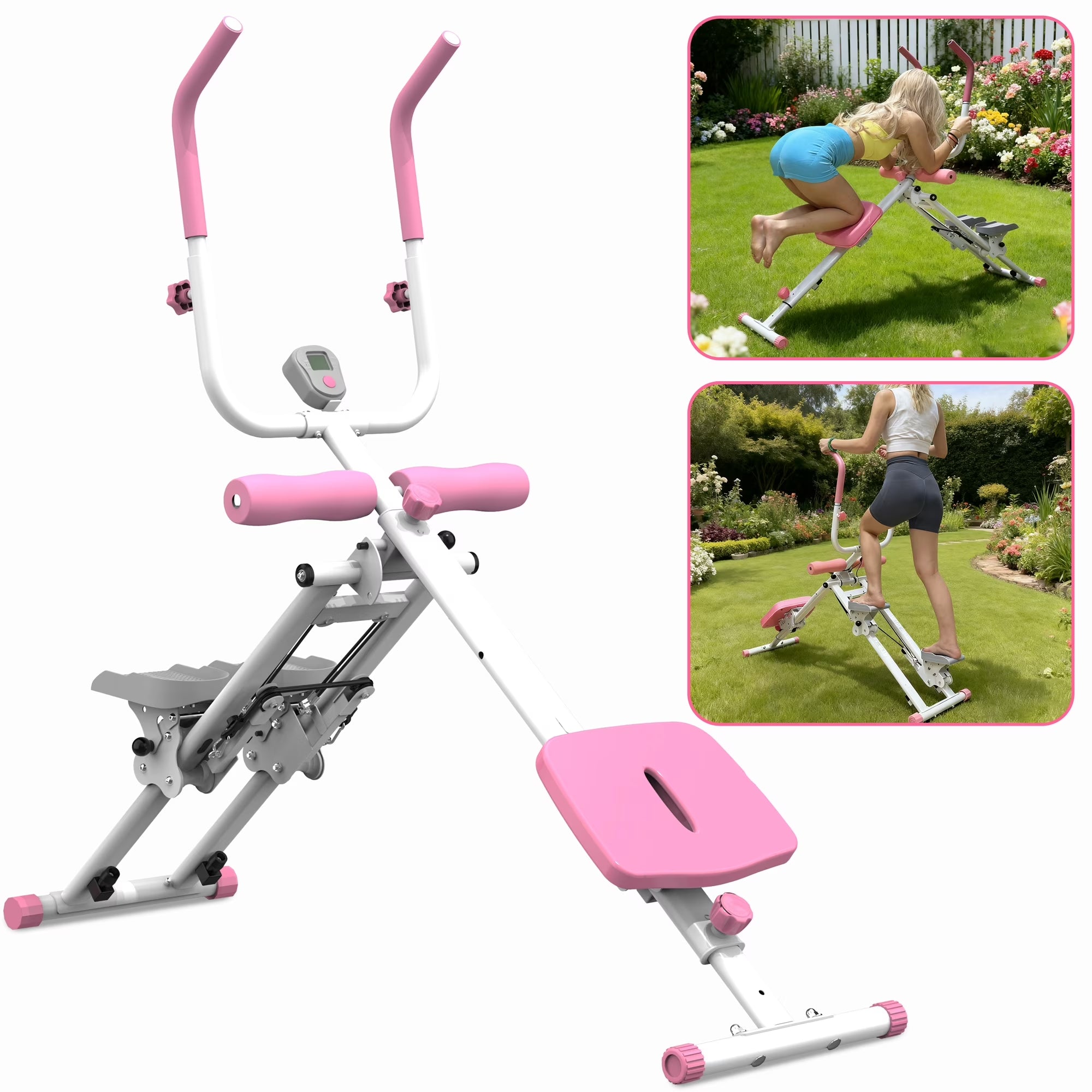 【】2 in 1 Stair Stepper & Ab Workout Machine - Multi-Function Trainer-Upgrade High-Efficiency Stairmaster & Ab Trainer Machine Full-Body Exercise Equipment for Home Gym Exercise