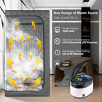 Full Size Home Sauna, Portable Steam Sauna for Home Spa, One Person Foldable Lightweight, Full Body Sauna Tent for Relaxation, 1500W & 4L Steamer Generator, Remote Control, Foldable Chair
