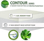 ALOE Infused Memory Foam Mattress in a Box, Roll-Compressed, 3-Layer Extra Firm Comfort and Support, Stretch Knit Fabric Cover, Deluxe Queen, White