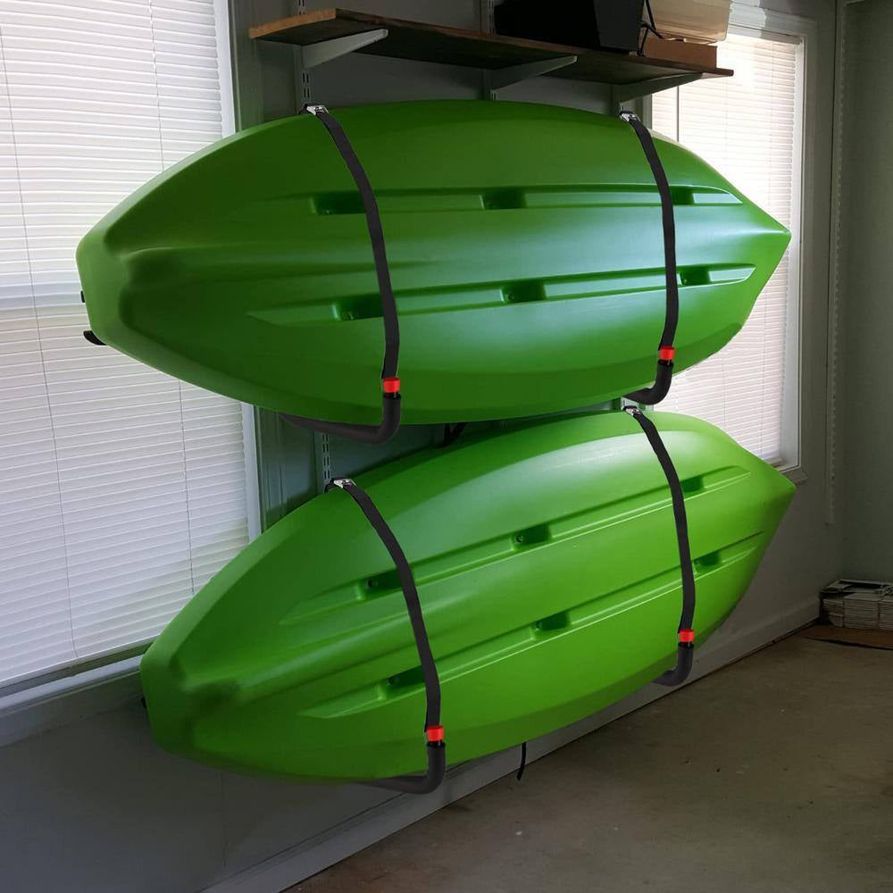 4-Pack 20.5 In. Kayaks Storage Racks, Wall Mount Canoe Hooks for Stand up Paddle Boards SUP Ski Snow Board