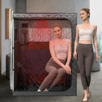 Full Body Portable Personal Infrared Saunas for Home, 2 Person Sauna Tent, at Home Sauna, Portable Infrared Sauna Two-Person Sauna Tent with 2 Foldable Chairs, Remote Control