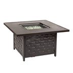 Armstrong 42 In. X 24 In. Square Cast Aluminum LPG Fire Pit Table in Antique Bronze
