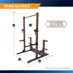 Industrial Inspired Heavy Duty Home Gym System for Bodybuilding and Strength Training Available for Full Cage, Squat Rack and Power Tower
