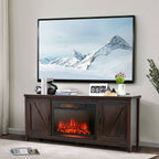 59'' Fireplace TV Stand W/ 25'' 1350W Electric Fireplace Heater