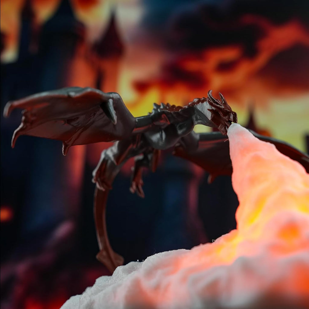 Fire Dragon Lamp Light, 3D Printed Night Light LED Moon Light Gift for Boys and Girls Bedroom Kids Room with USB Rechargeable (Fire Dragon)