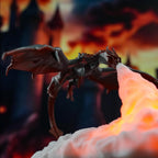 Fire Dragon Lamp Light, 3D Printed Night Light LED Moon Light Gift for Boys and Girls Bedroom Kids Room with USB Rechargeable (Fire Dragon)