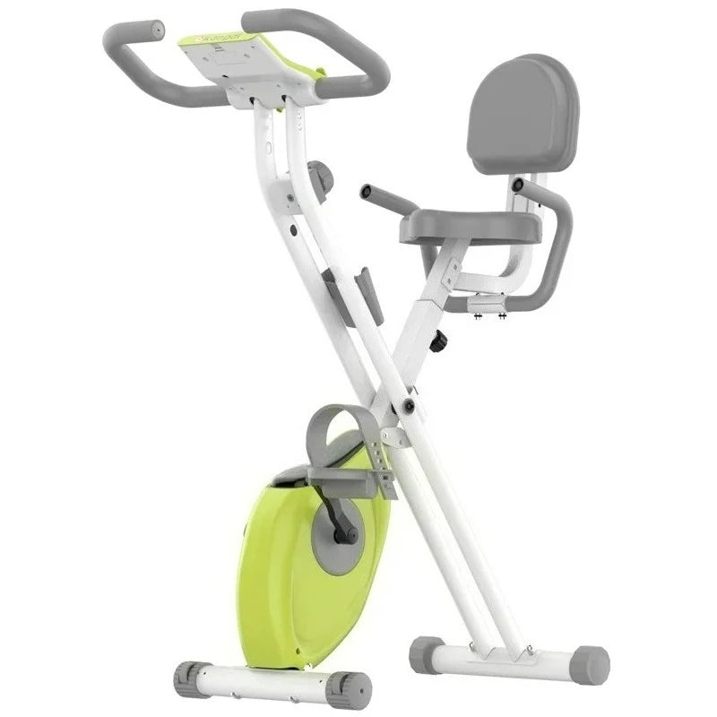 Silent Cycling Foldable Indoor Aerobic Fitness Sports Equipment - Magnetically Controlled Home Use Fat-Burning Exercise Bike