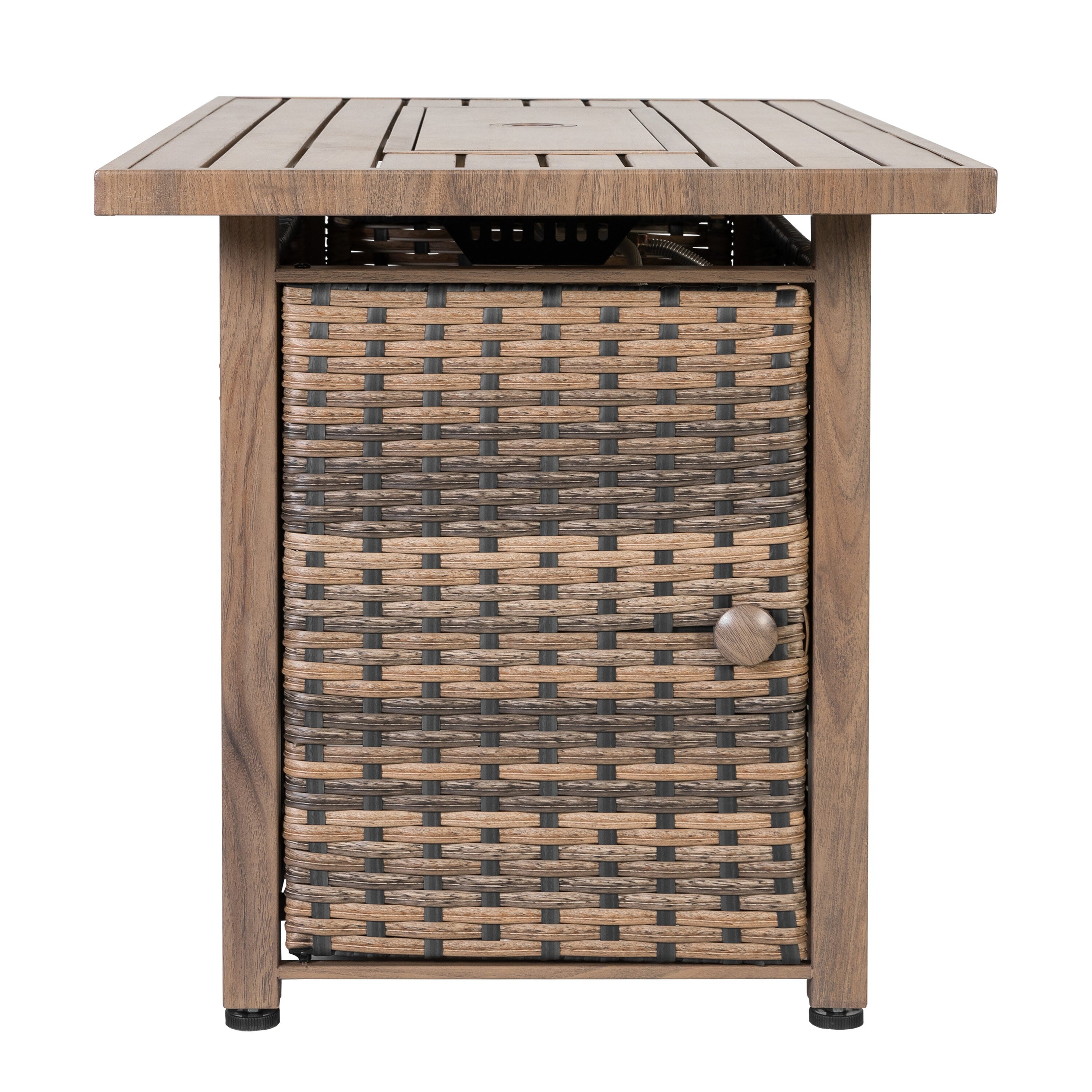 Fire Pit Table 43-In W 50000 Maximum Btus Iron Rectangle Liquid Propane Fire Pit Table