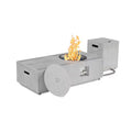 48 In. 50,000 BTU Rectangle Outdoor Propane Fire Pit Table in Gray with RGB LED Light