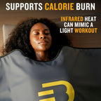 near Zero EMF Far Infrared Sauna Blanket for Home — 71”X 35.6” Portable Infrared Sauna Bag for Weight Loss and Detox — Detoxify, Cleanse and Burn up to 600 Calories per Session — Dark Blue