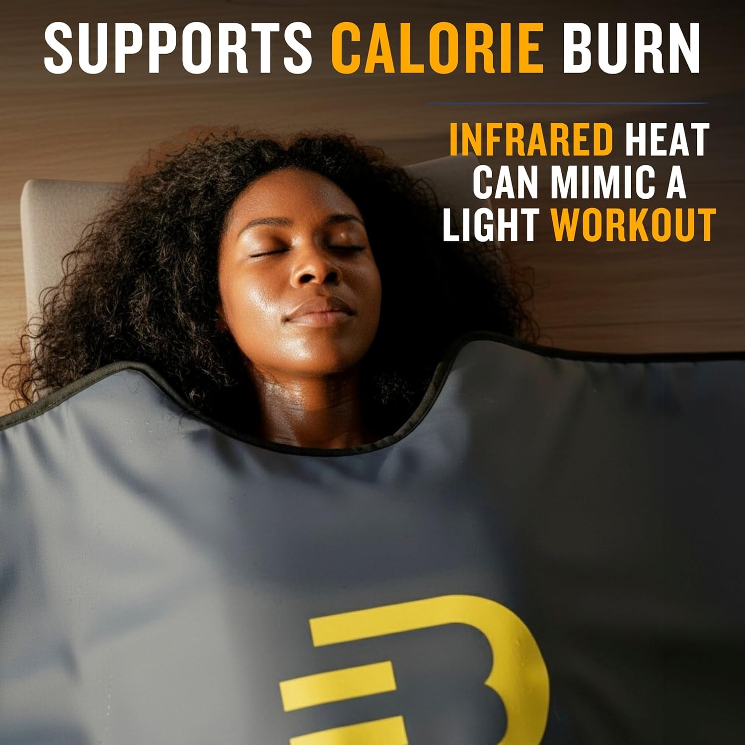 near Zero EMF Far Infrared Sauna Blanket for Home — 71”X 35.6” Portable Infrared Sauna Bag for Weight Loss and Detox — Detoxify, Cleanse and Burn up to 600 Calories per Session — Dark Blue