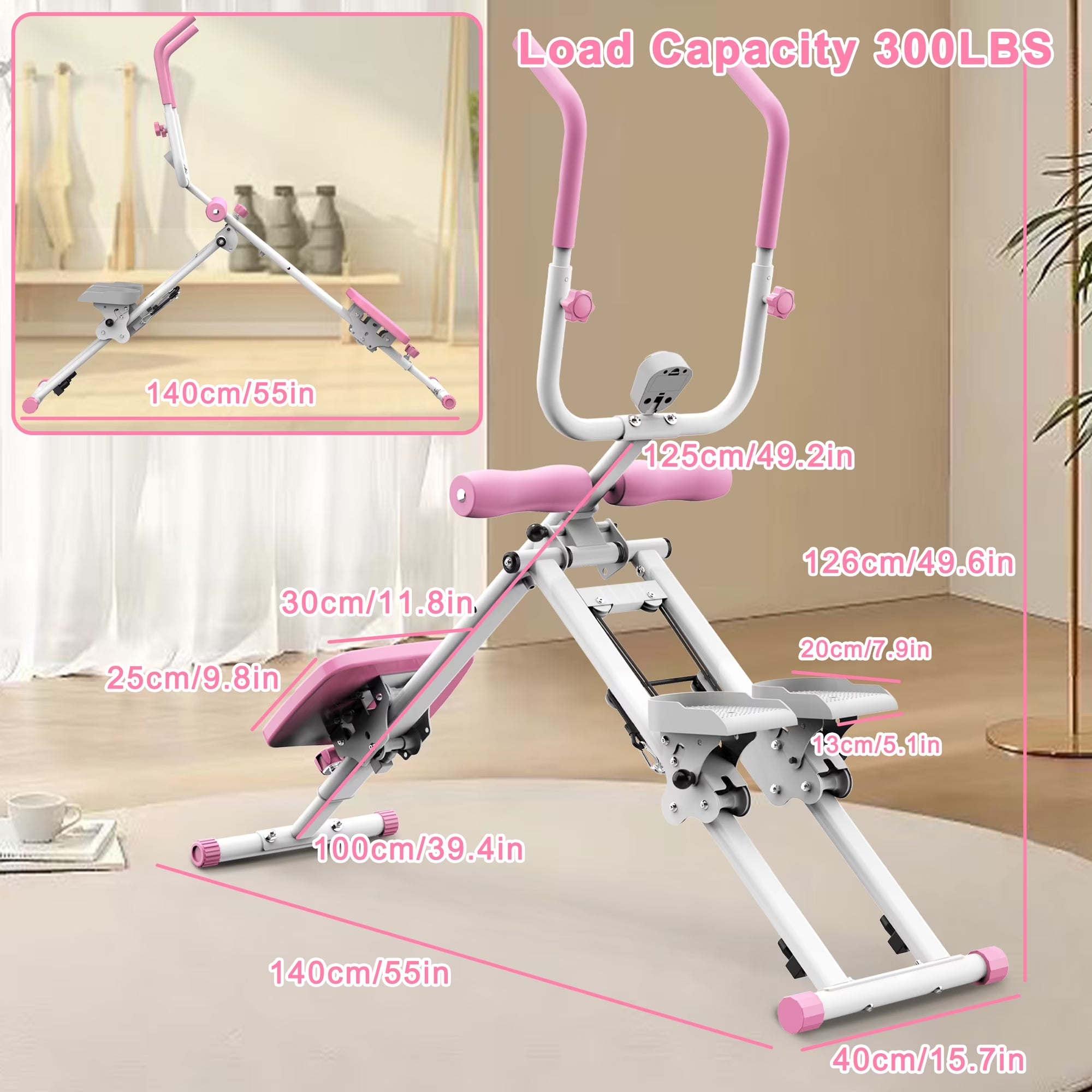 【】2 in 1 Stair Stepper & Ab Workout Machine - Multi-Function Trainer-Upgrade High-Efficiency Stairmaster & Ab Trainer Machine Full-Body Exercise Equipment for Home Gym Exercise
