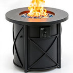 50000 BTU Propane Fire Pit for Outdoor, 30 in Fire Pit Table Outdoor, round Firepits for outside Backyard, Patio