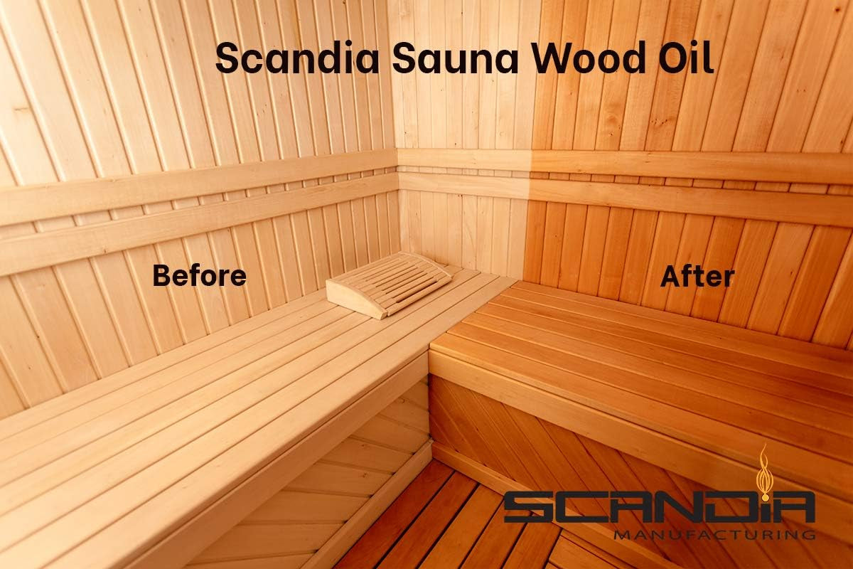 All Natural Sauna Wood Oil for Restoring and Protecting Saunas | Interior and Exterior Application | Cedar Scent | 1 Gallon Size