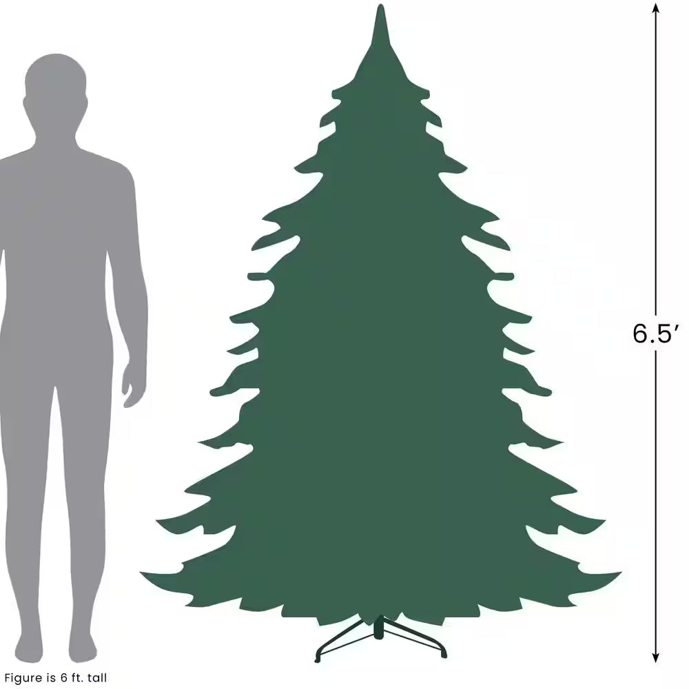 6.5 Ft. Unlit Snowy Delta Pine with Pine Cones Artificial Christmas Tree