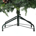 6.5 Ft. Unlit Snowy Delta Pine with Pine Cones Artificial Christmas Tree