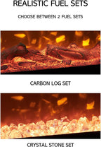 Electric Fire Place Heater for the Wall Mount, Living Room Black 30 Inches/12 Flame Colors