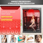 Full Body Portable Personal Infrared Saunas for Home, 2 Person Sauna Tent, at Home Sauna, Portable Infrared Sauna Two-Person Sauna Tent with 2 Foldable Chairs, Remote Control