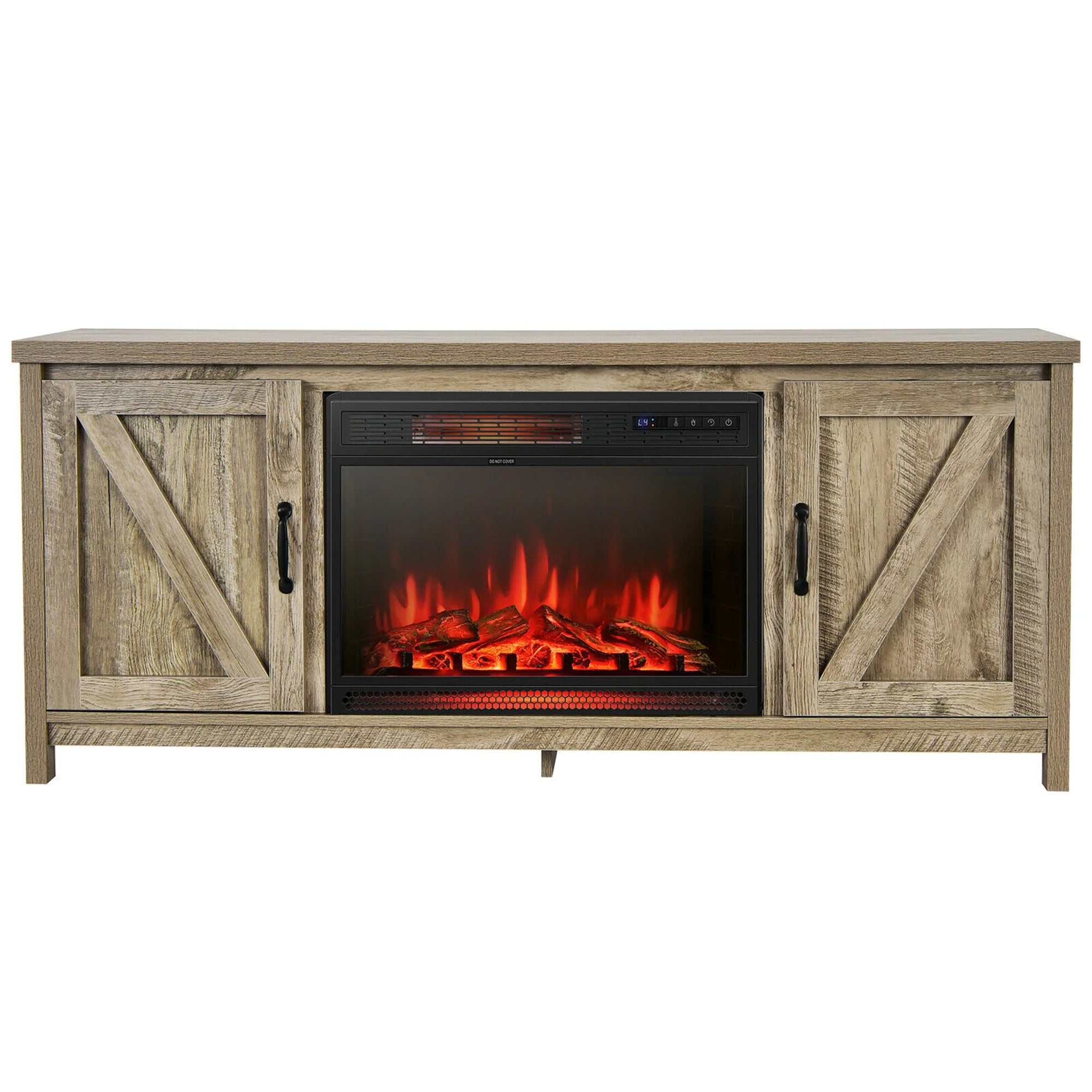 59'' Fireplace TV Stand W/ 25'' 1350W Electric Fireplace Heater