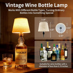 Wireless Bottle Lamp,Rechargeable RGB Linen Bottle Stopper Lamp Have 6000Mah Battery Continuous Use for 20-60 Hours，Suitable for Bedrooms Bars Living Rooms Table（2 Pack）