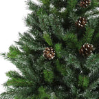 6.5 Ft. Unlit Snowy Delta Pine with Pine Cones Artificial Christmas Tree