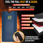 near Zero EMF Far Infrared Sauna Blanket for Home — 71”X 35.6” Portable Infrared Sauna Bag for Weight Loss and Detox — Detoxify, Cleanse and Burn up to 600 Calories per Session — Dark Blue