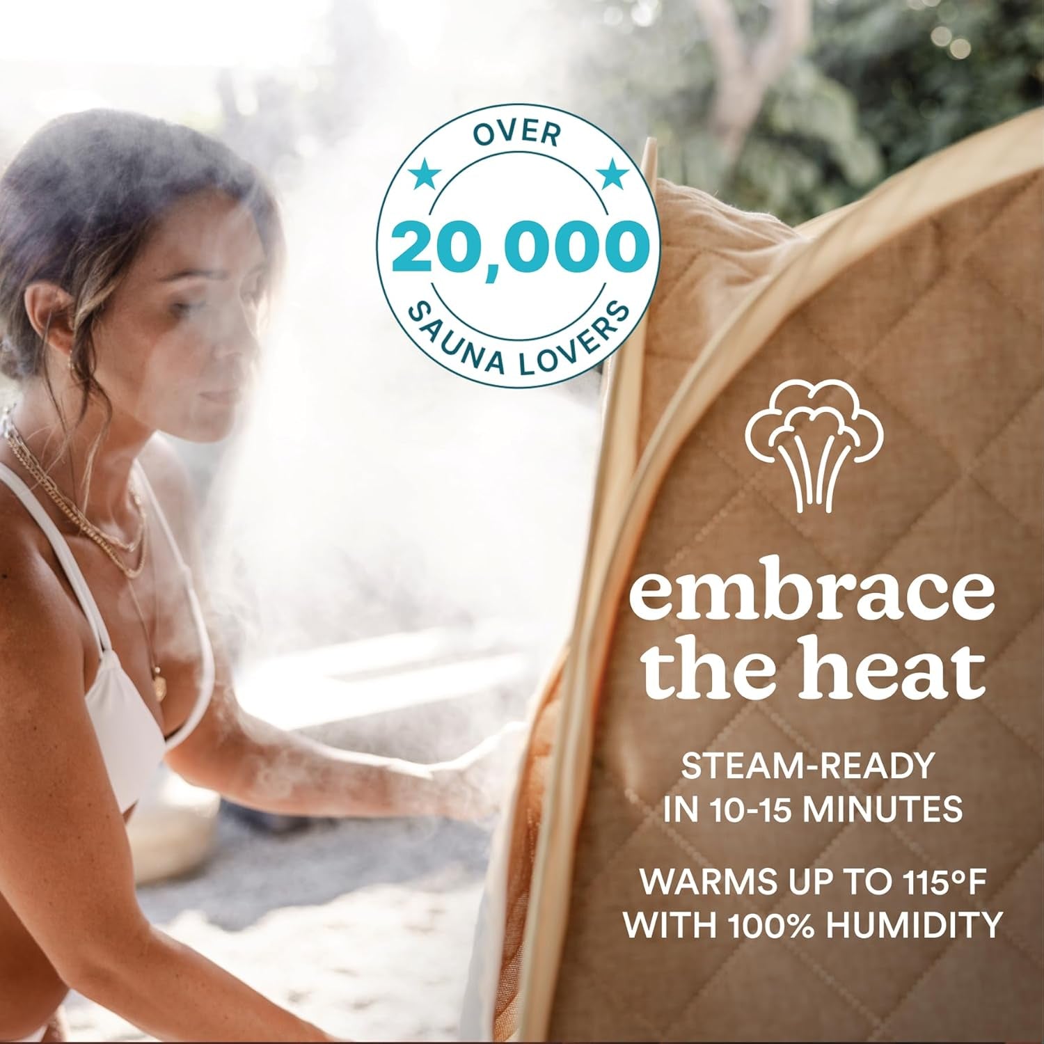 Portable Sauna – Collapsible Personal Steam Sauna for Stress Relief & Muscle Relaxation, Fast 1-Min Setup, Heats to 115°F, up to 60 Min Session, Compact Foldable Design
