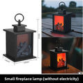 LED Fireplace Lamp Realistic Flame Effect Vintage Style USB Battery Powered Light for Indoor Room Christmas Halloween Decoration
