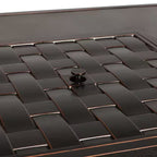 Armstrong 42 In. X 24 In. Square Cast Aluminum LPG Fire Pit Table in Antique Bronze