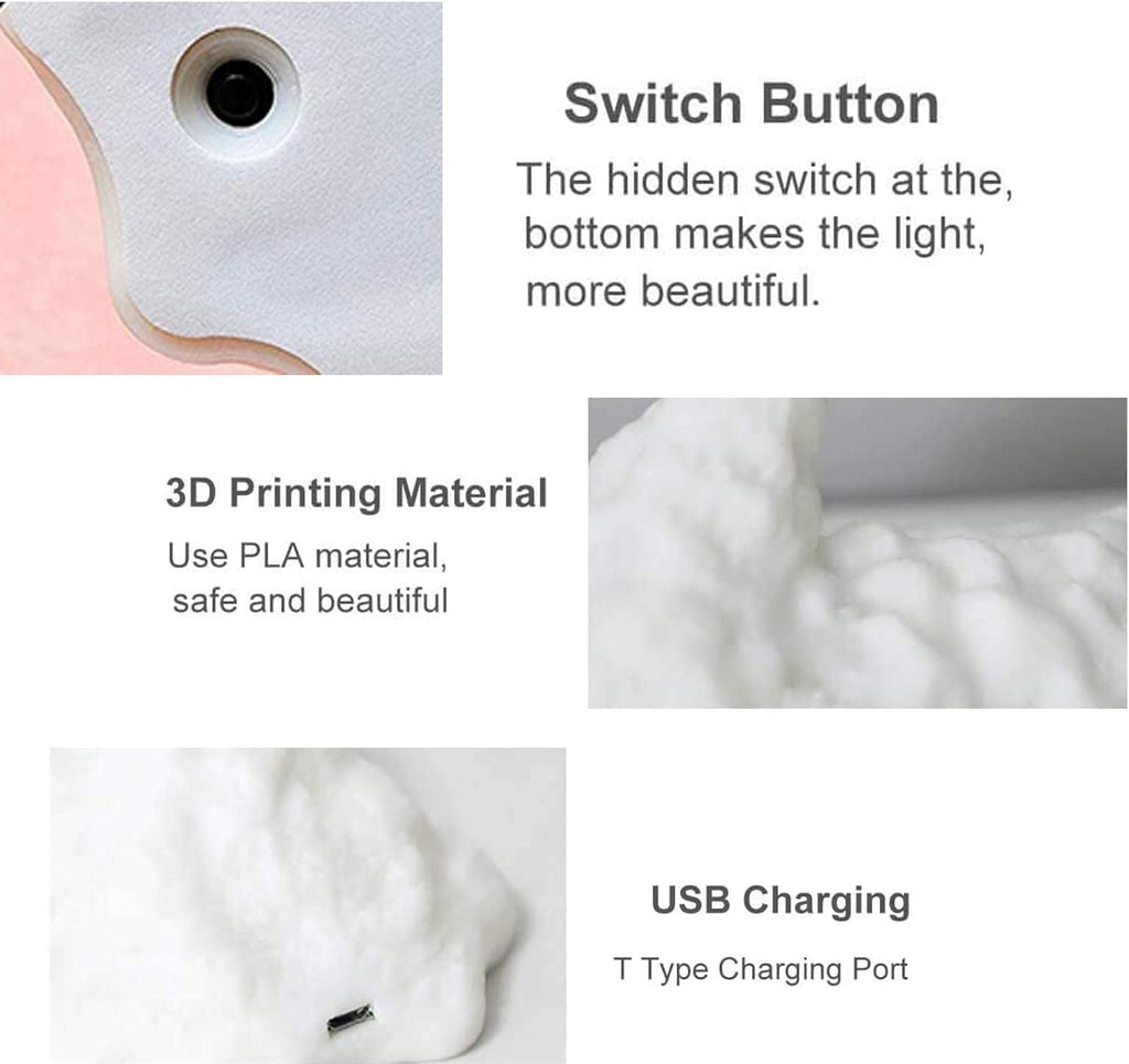 Fire Dragon Lamp Light, 3D Printed Night Light LED Moon Light Gift for Boys and Girls Bedroom Kids Room with USB Rechargeable (Fire Dragon)