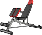 Multi-Functional FID Weight Bench for Full All-In-One Body Workout – Hyper Back Extension, Roman Chair, Adjustable Ab Sit up Bench, Incline Decline Bench, Flat Bench