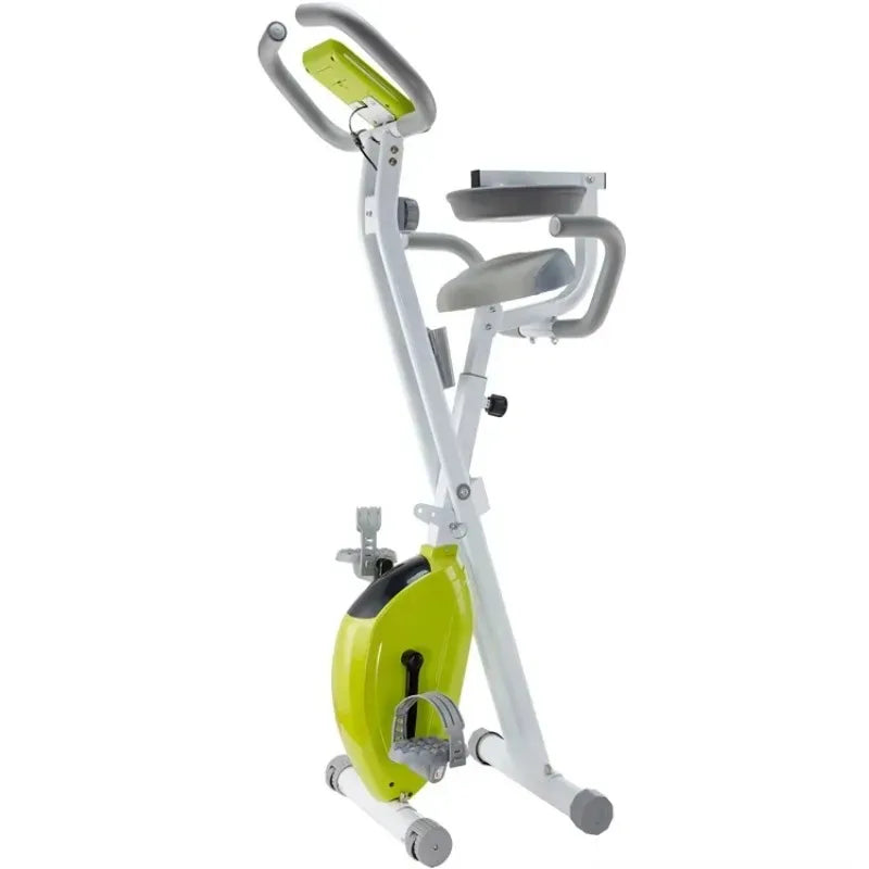 Silent Cycling Foldable Indoor Aerobic Fitness Sports Equipment - Magnetically Controlled Home Use Fat-Burning Exercise Bike