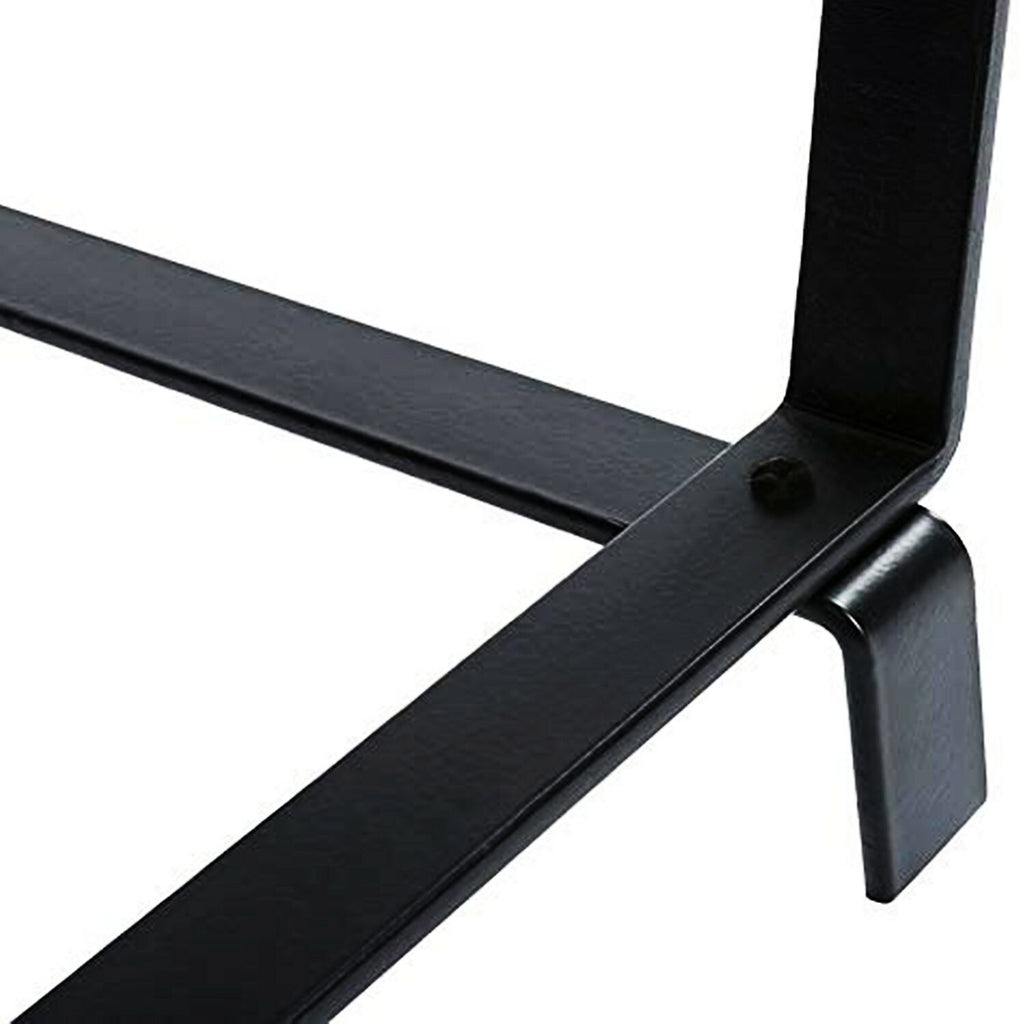 Outdoor Firewood Rack Wood Storage Log Rack Carrier Metal Holder Black 20 Inch