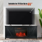 59'' Fireplace TV Stand W/ 25'' 1350W Electric Fireplace Heater