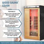 Outdoor Sauna Cover 420D Heavy-Duty Waterproof Durable Protector, Fits 48"X45"X74" U/V & Weather-Resistant for Year-Round Protection