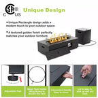 42 In. 50,000 BTU Outdoor Propane Fire Pit Table with Golden LED Light